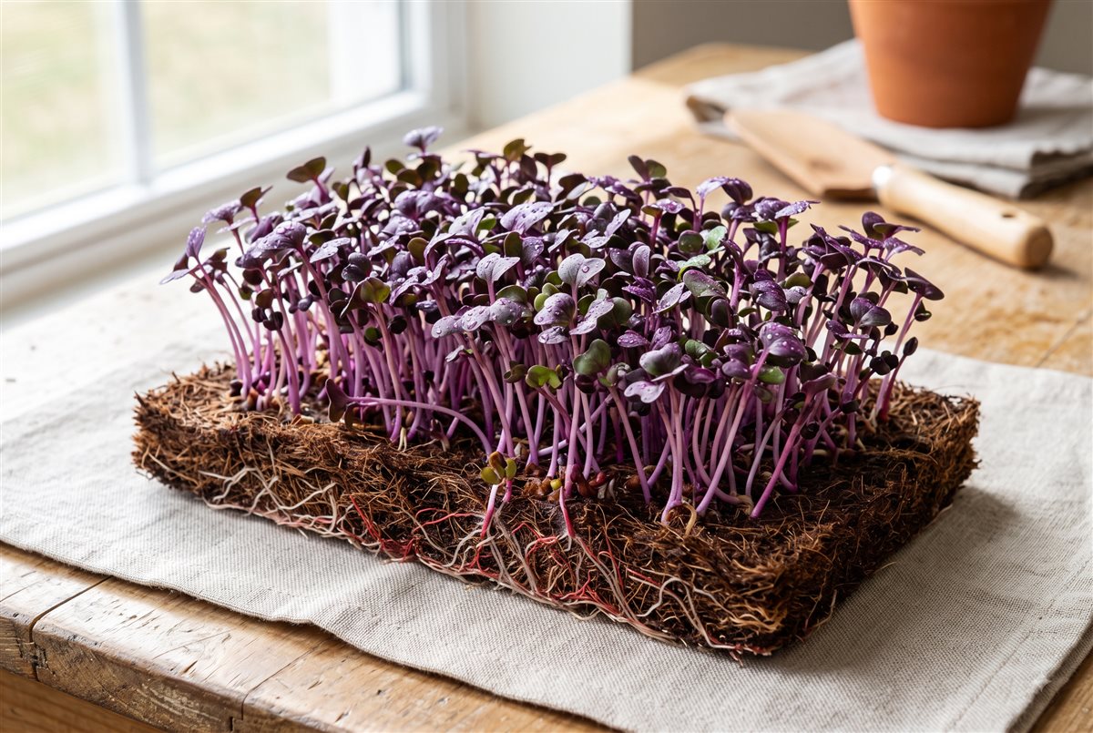 Microverde de rabanete roxo Boreal